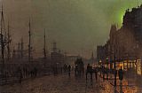 John Atkinson Grimshaw Gourock Near The Clyde Shipping Docks painting